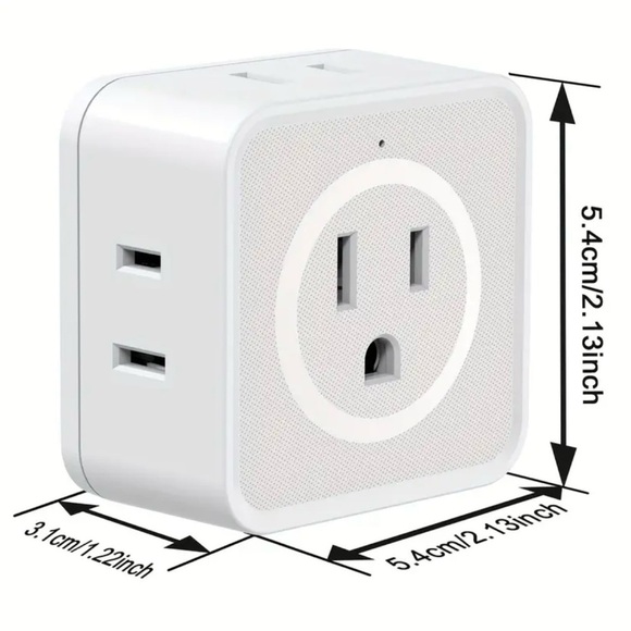 Brand New 5-in-1 Multi Plug Outlet Extender Wall Adapter AC Splitter - Picture 2 of 7